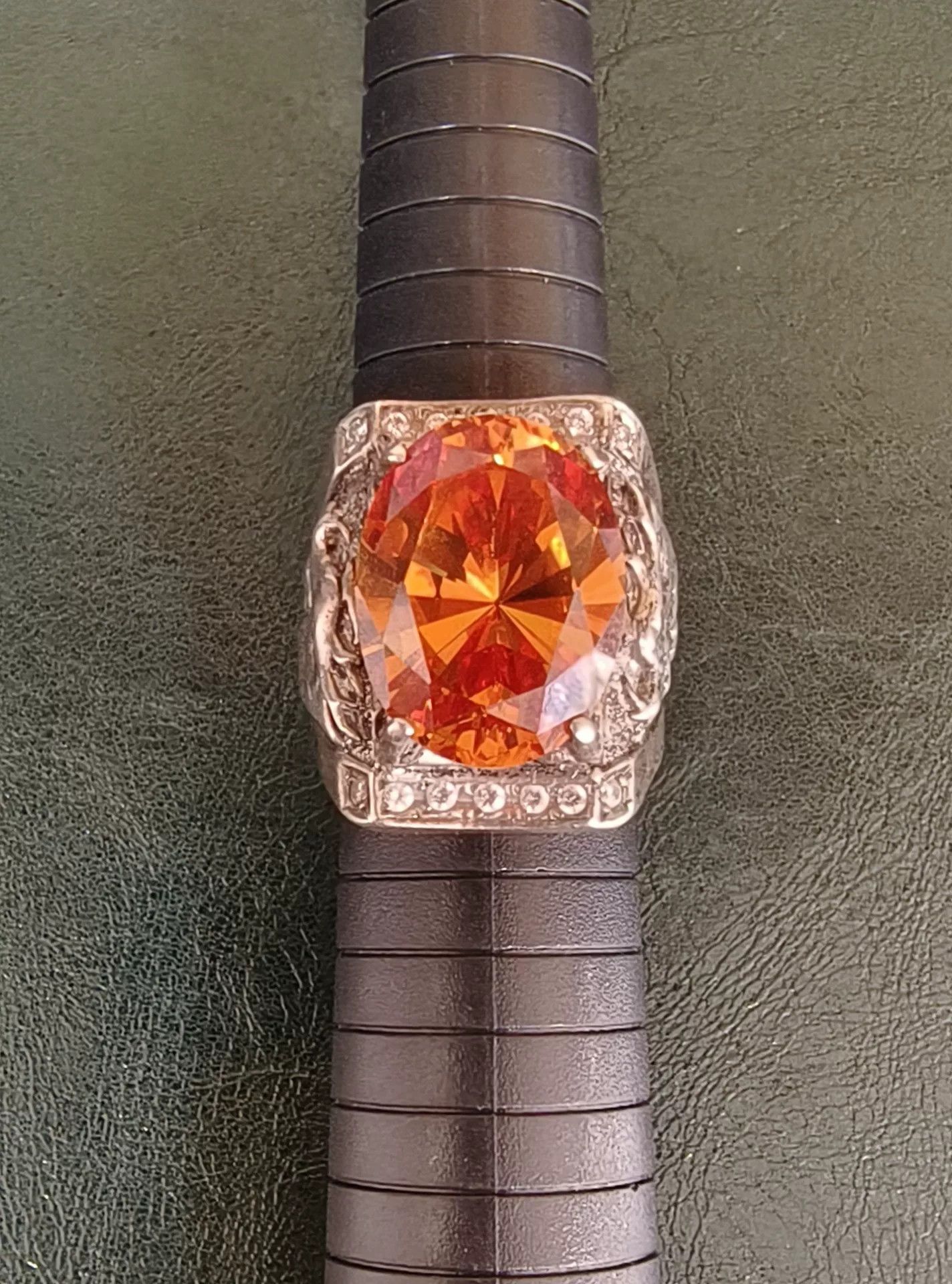 Japanese Brand Silver Ring with Ornate Design Size ONE SIZE - 1 Thumbnail
