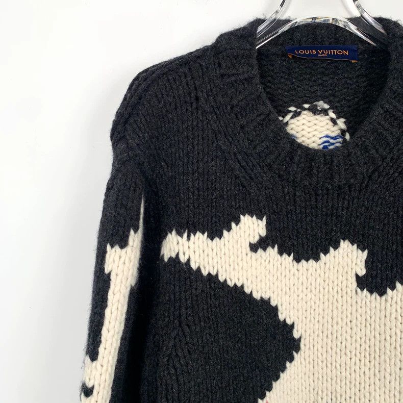 Other Louis Vuitton Black Airplane Intarsia Wool Crew Neck Long- Size US S / EU 44-46 / 1 - 3 Thumbnail