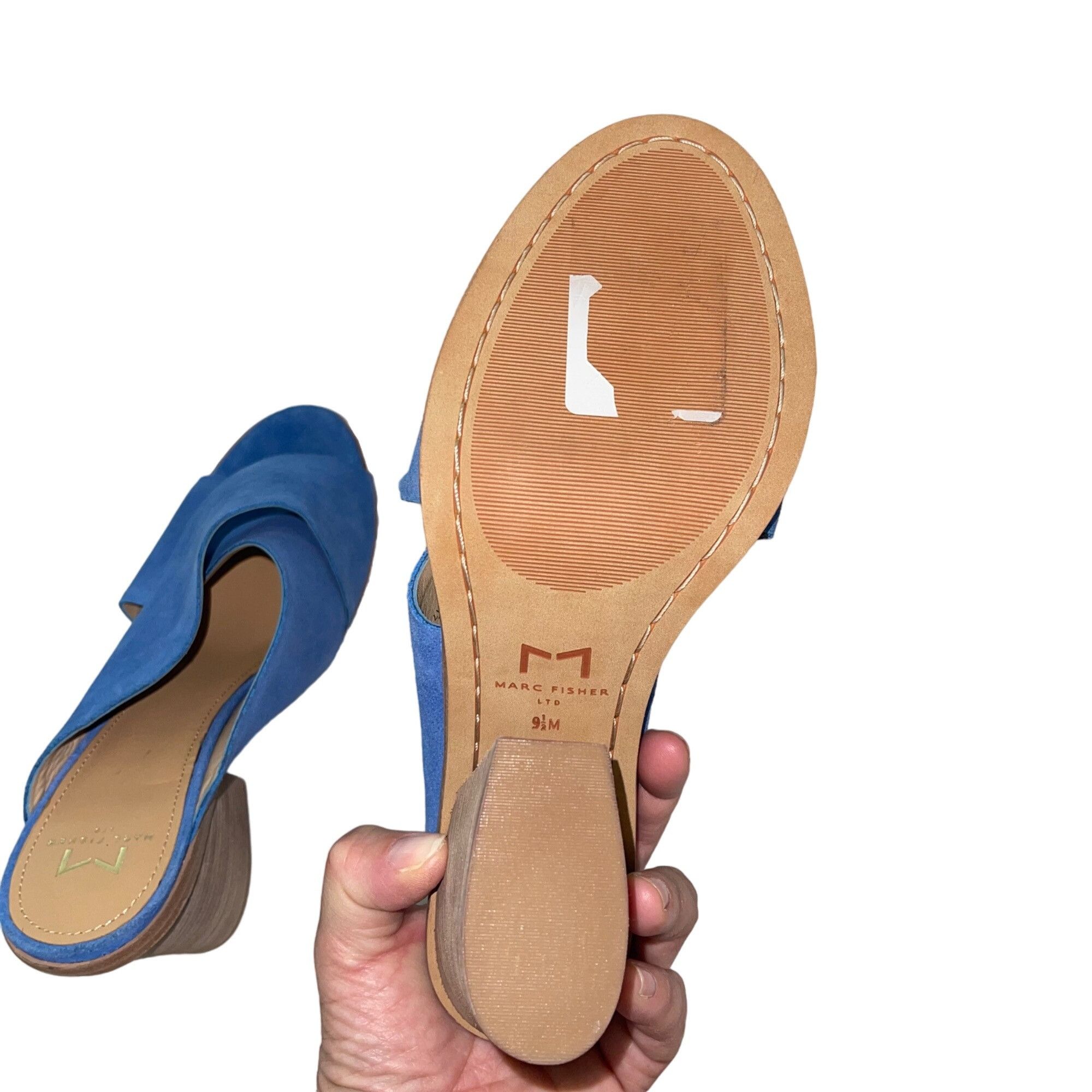 Other Marc Fisher Ltd Womens Mules Size 9.5 Blue Suede Size US 9.5 / IT 39.5 - 7 Thumbnail