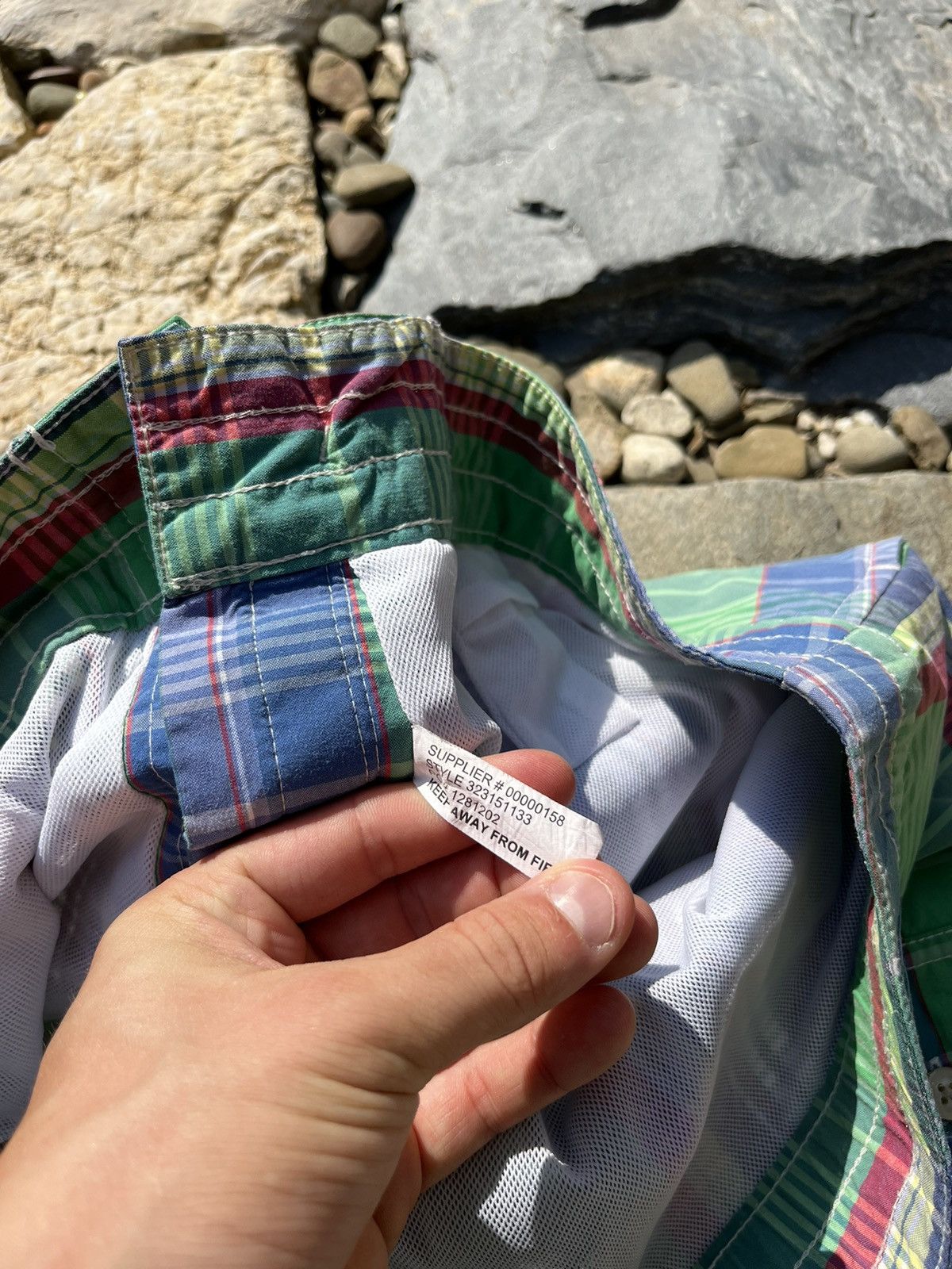 Polo Ralph Lauren × Ralph Lauren × Vintage Vintage 90s Polo Ralph Lauren plaid checked swim shorts pant Size 30" / US 8 / IT 44 - 15 Thumbnail