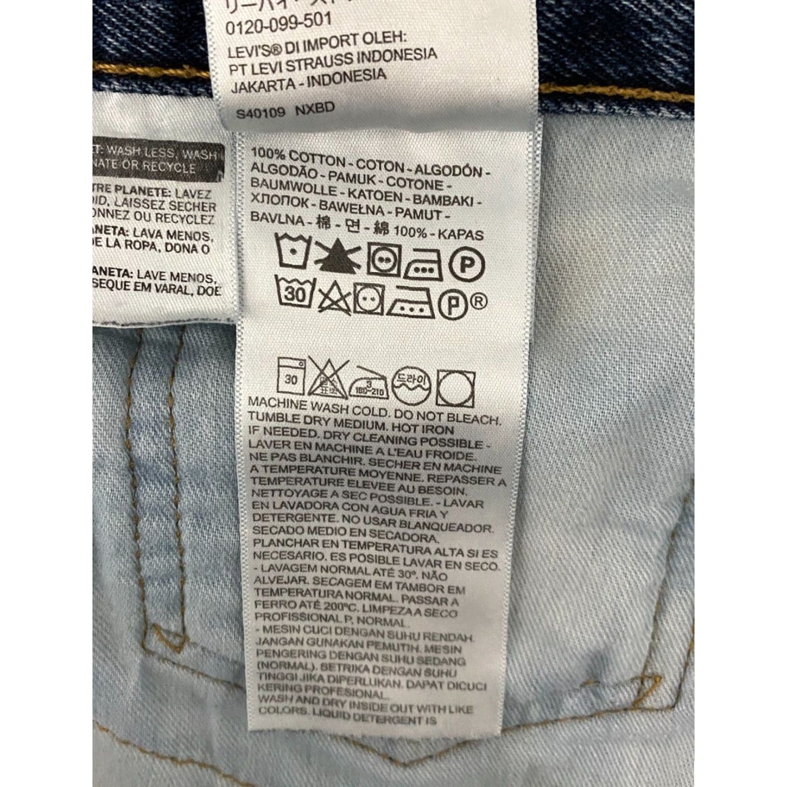 Levi's Levi's 505 Jeans Size 38×28 Blue Regular Fit Straight Whiskers Denim 5-Pocket Design Mens Size US 38 / EU 54 - 7 Thumbnail