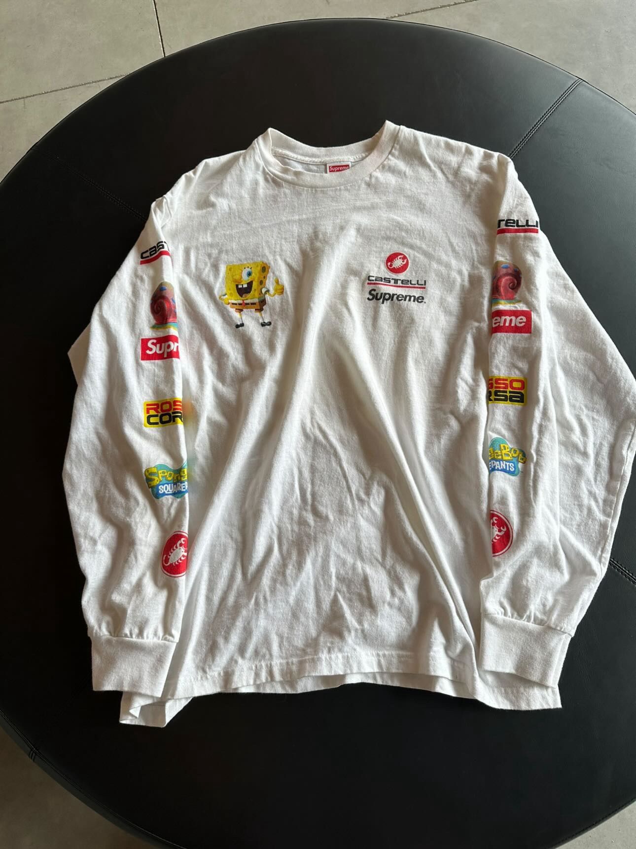 Supreme Supreme spongebob castelli racing L/S white | Grailed