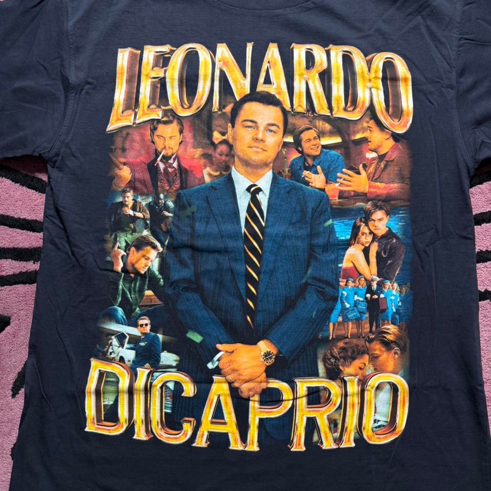 Marino Morwood × Rap Tees Marino Morwood Leonardo DiCaprio Double Sided Rap T-shirt Size US L / EU 52-54 / 3 - 2 Thumbnail