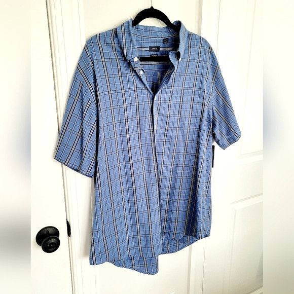 Arrow Plaid Short Sleeve Collared Button-Up Shirt Preppy Size US XL / EU 56 / 4 - 4 Thumbnail