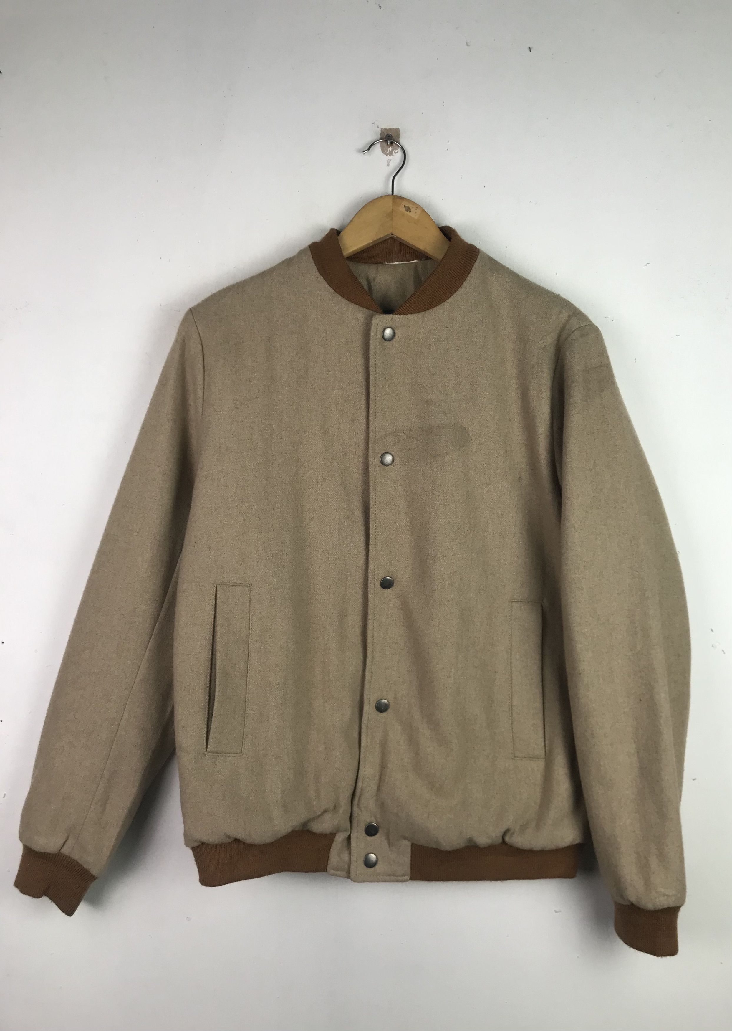 Japanese Brand × Vintage Vintage Wool Bomber Jacket Full Button Size US M / EU 48-50 / 2 - 1 Thumbnail