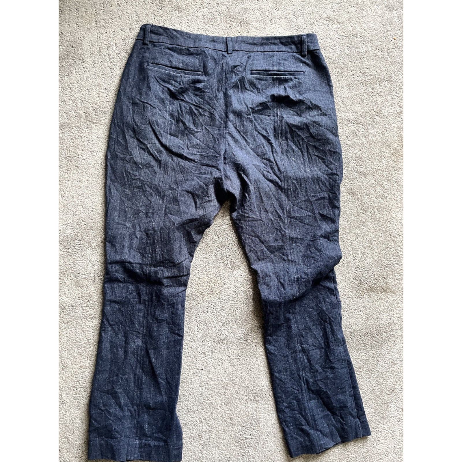 Express Express Editor Dress Pants EUC Chambray Blue 12S Women Size 34" / US 12 / IT 48 - 2 Thumbnail