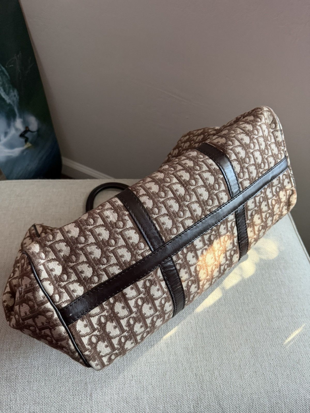 Dior Vintage Dior Monogram Boston Duffle Bag Brown NWOT Size ONE SIZE - 4 Thumbnail