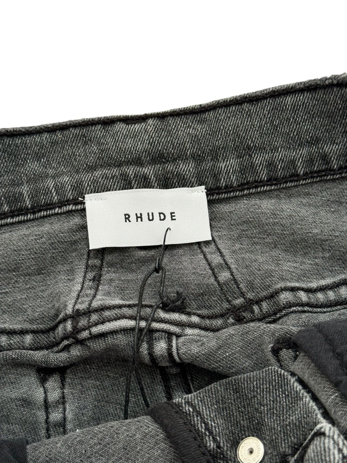 Rhude Pill Snap Leg Grey Denim Size US 32 / EU 48 - 7 Thumbnail