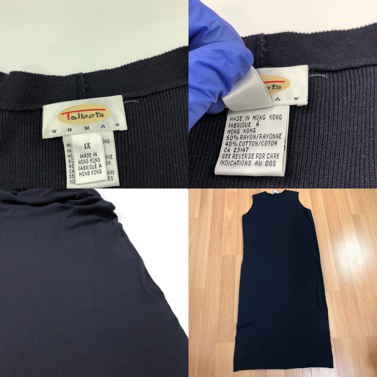 Talbots Talbots VTG Plus 1X 2 PC Tank Top Cardigan Midi Sweater Dress Blue PLS READ Size XL / US 12-14 / IT 48-50 - 9 Thumbnail