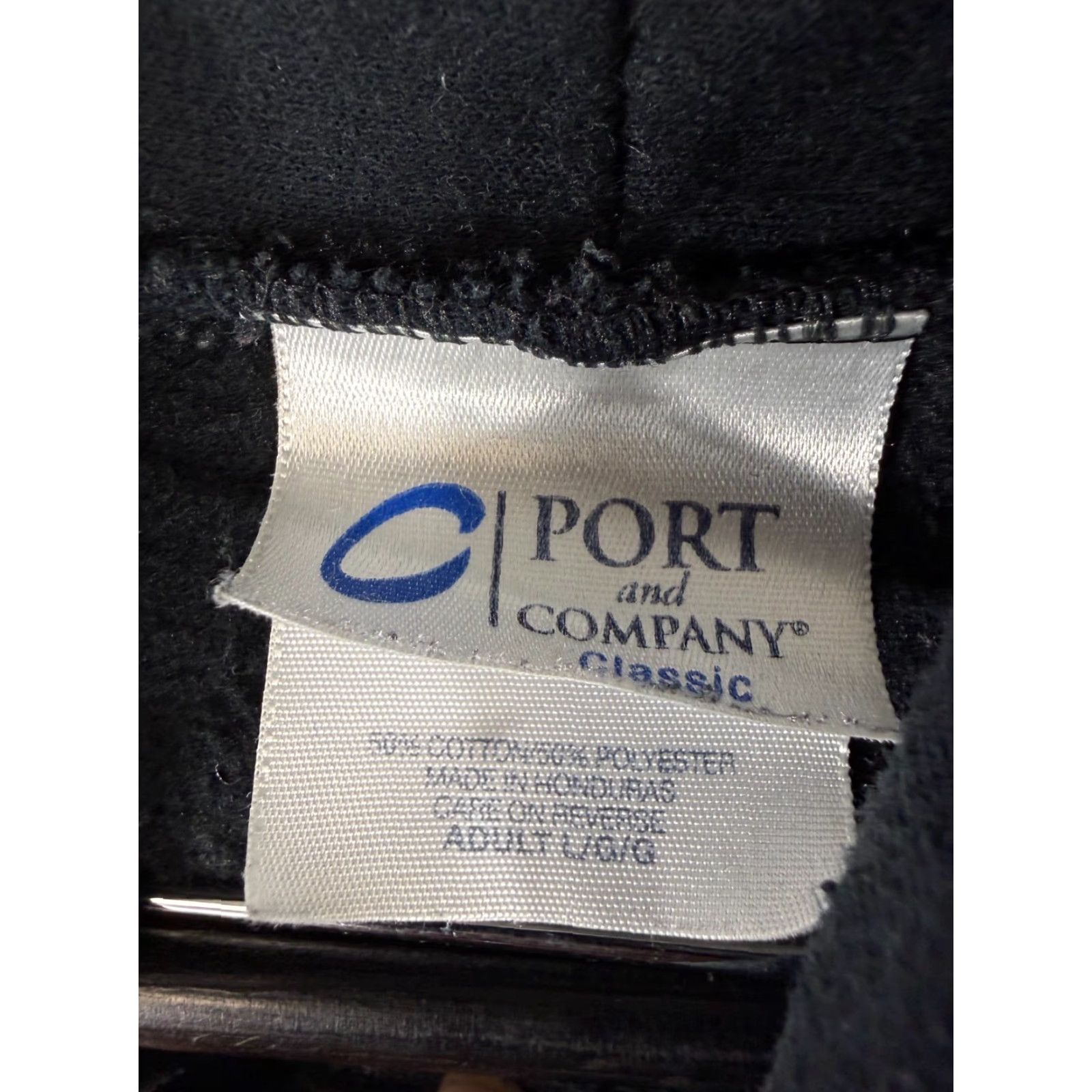 Port & Company Port & Company Nine Line Hoodie Sweatshirt Mens L Black Pullover Drawstring Graphic Logo Pocket Pullover Hooded Patriotic Casual (Vit... wait) Size US L / EU 52-54 / 3 - 7 Thumbnail