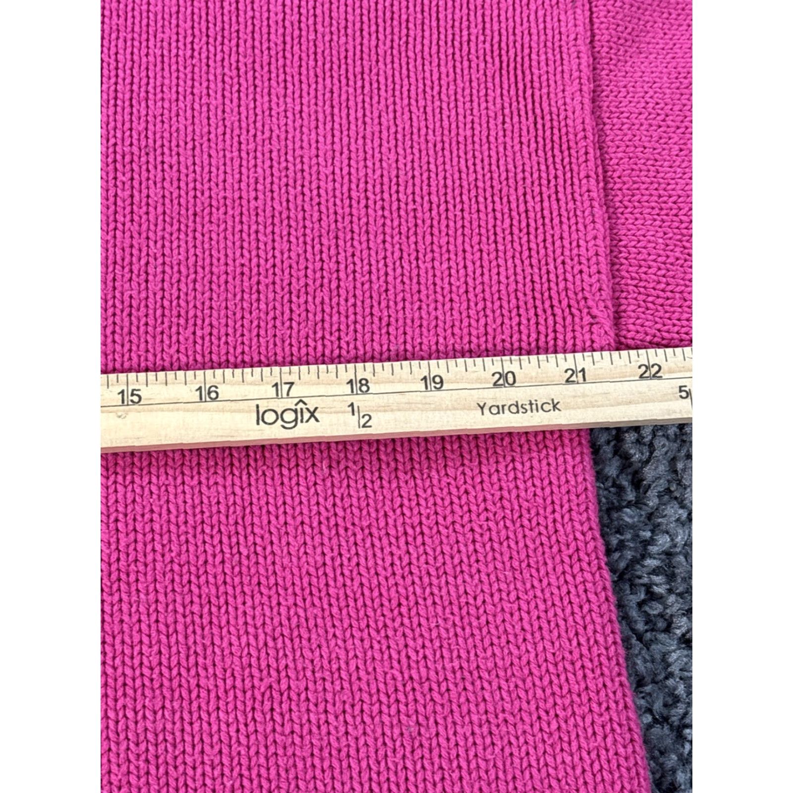 Vintage VINTAGE Plum Sweater Womens M Knit Mock Neck Pink Cotton Chunky Knit 90s Preppy Fisherman Womens Size M / US 6-8 / IT 42-44 - 3 Thumbnail