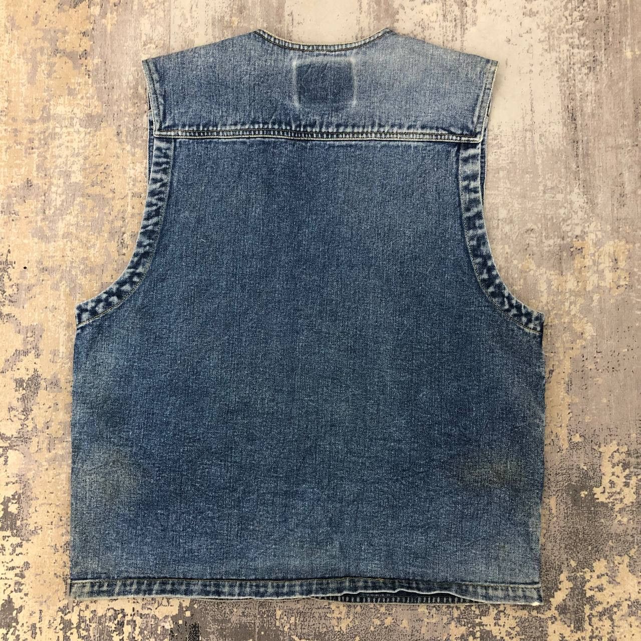 Japanese Brand × Vintage Y548 VTG DISTRESSED FUJI MARK DENIM VESTS Size US M / EU 48-50 / 2 - 2 Thumbnail