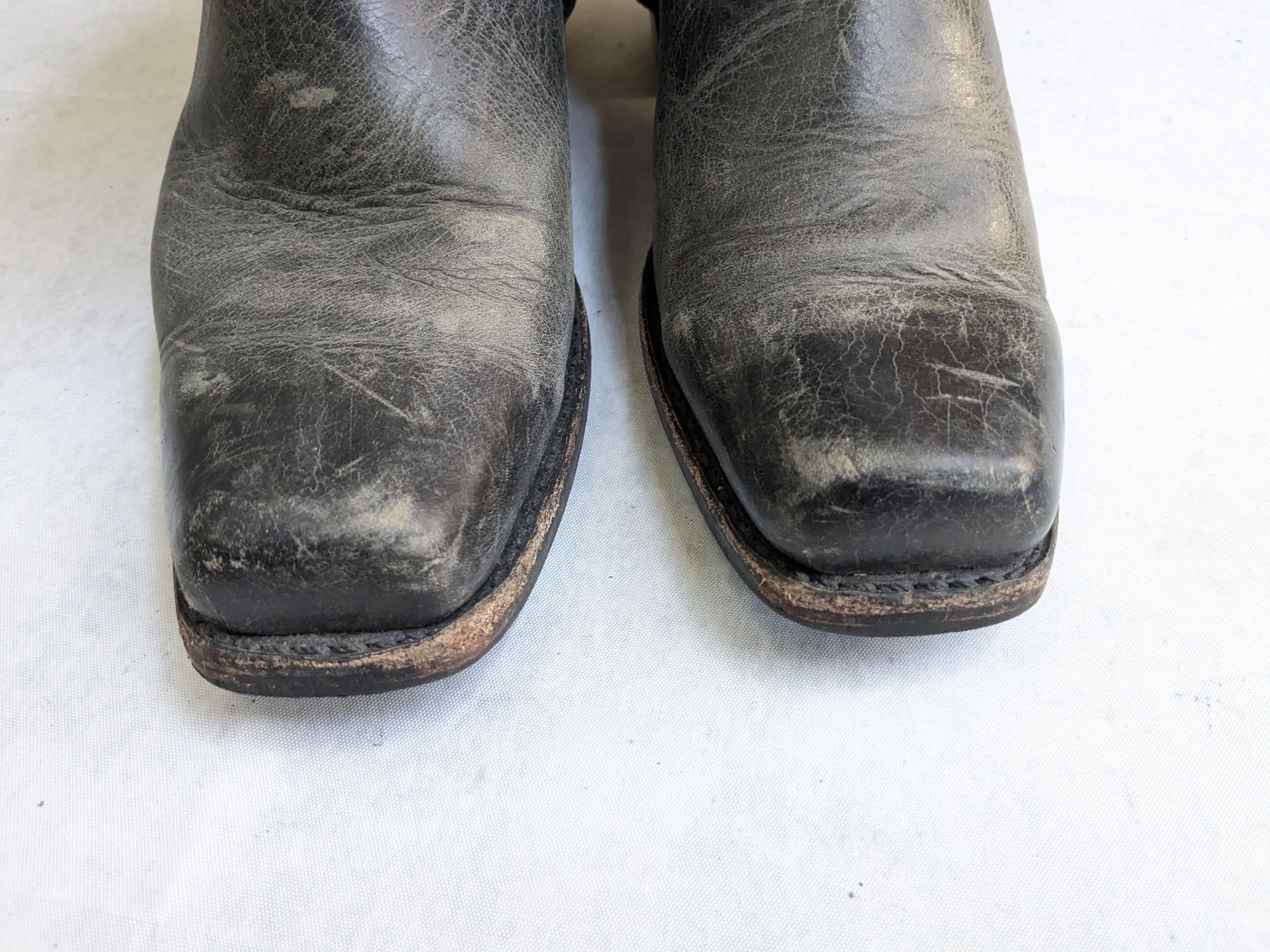 Frye Frye Harness Boots Black 8 Leather Buckle Size US 8 / EU 41 - 4 Thumbnail