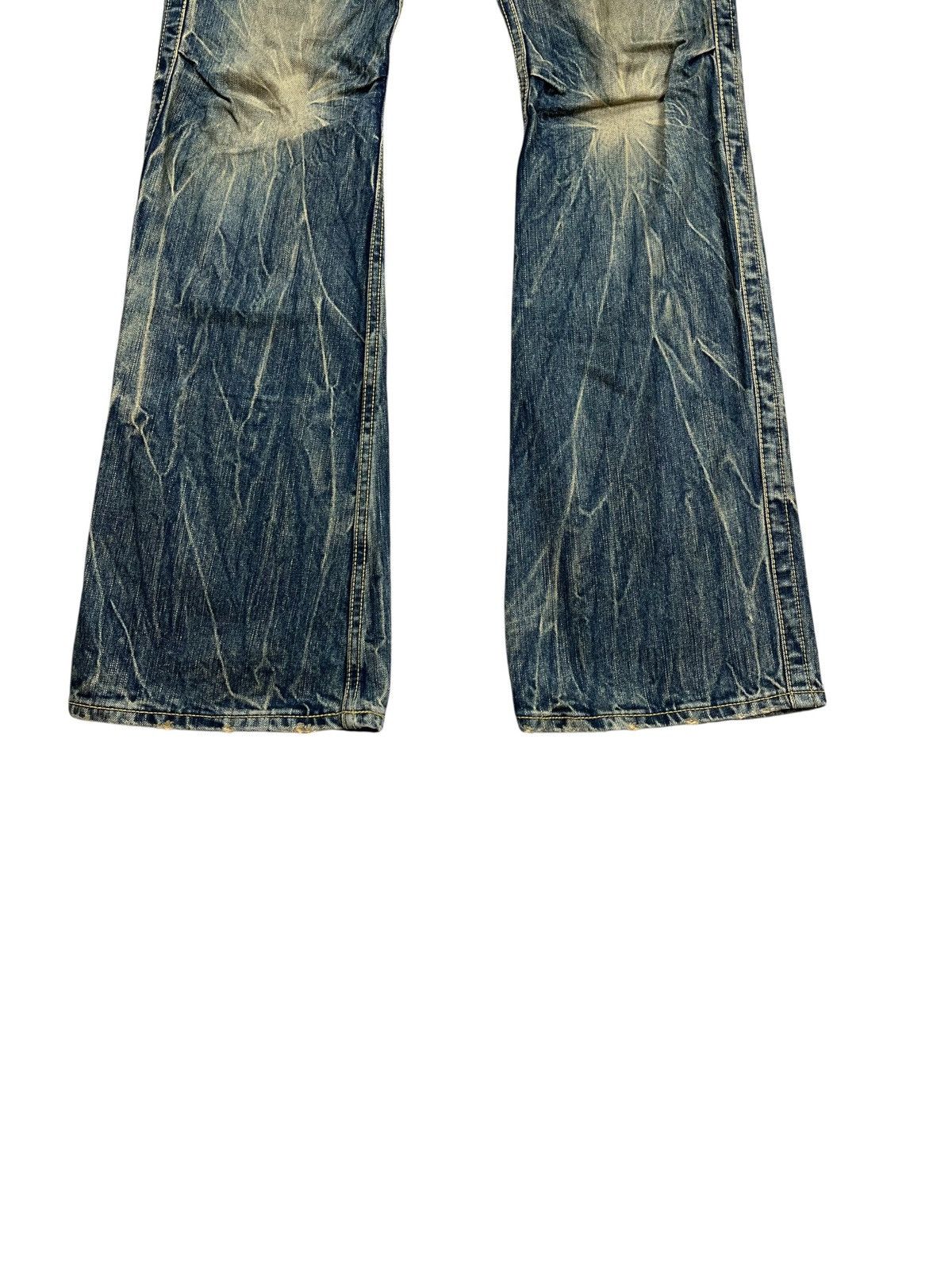 If Six Was Nine 2000s Blue Way - Mud Wash Flared Denim Size US 30 / EU 46 - 7 Thumbnail