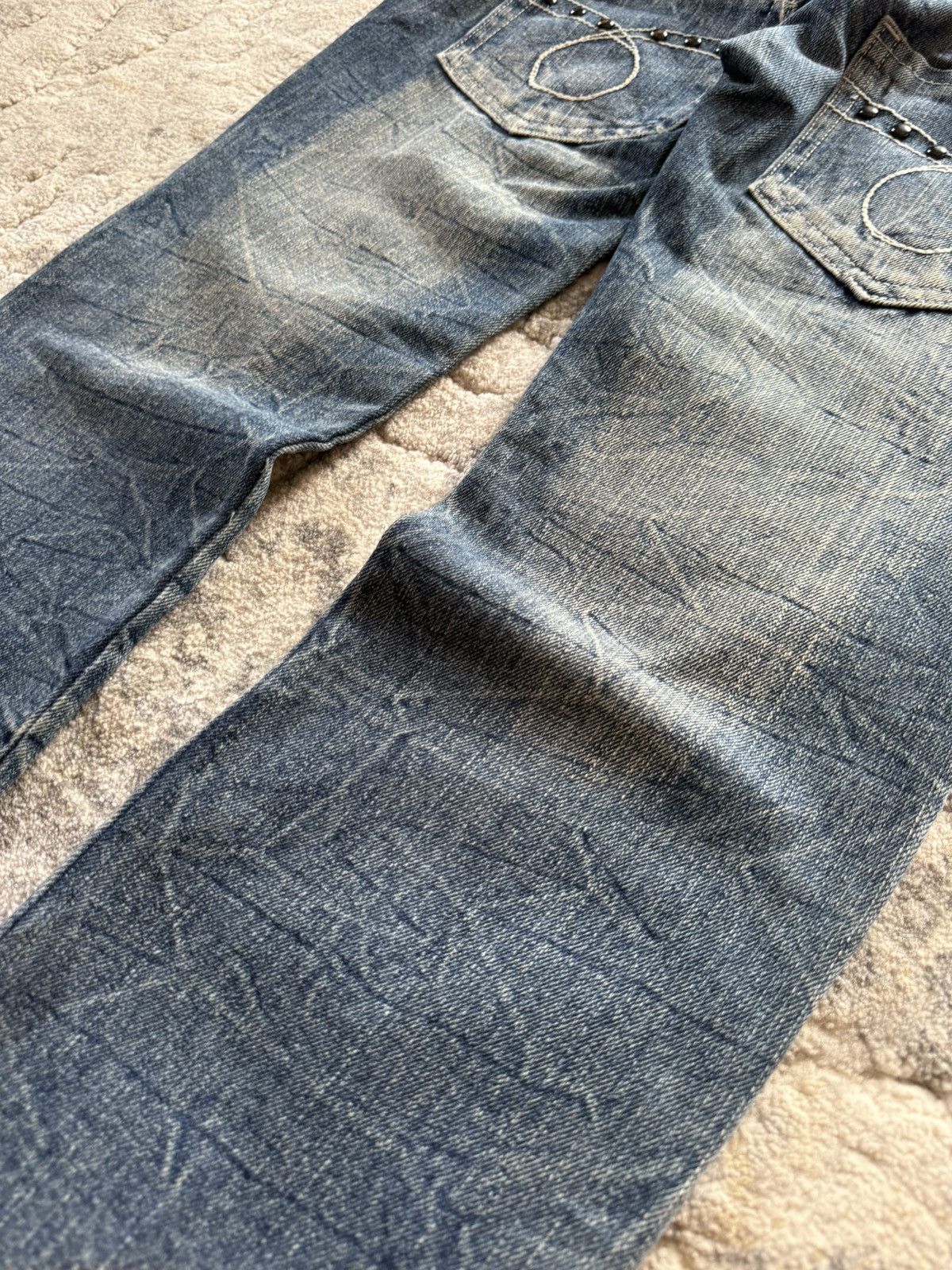 Le Grande Bleu (L.G.B.) T.S.H.H Japan Avant Garde Studded Zipper Denim Jeans Size US 28 / EU 44 - 17 Thumbnail