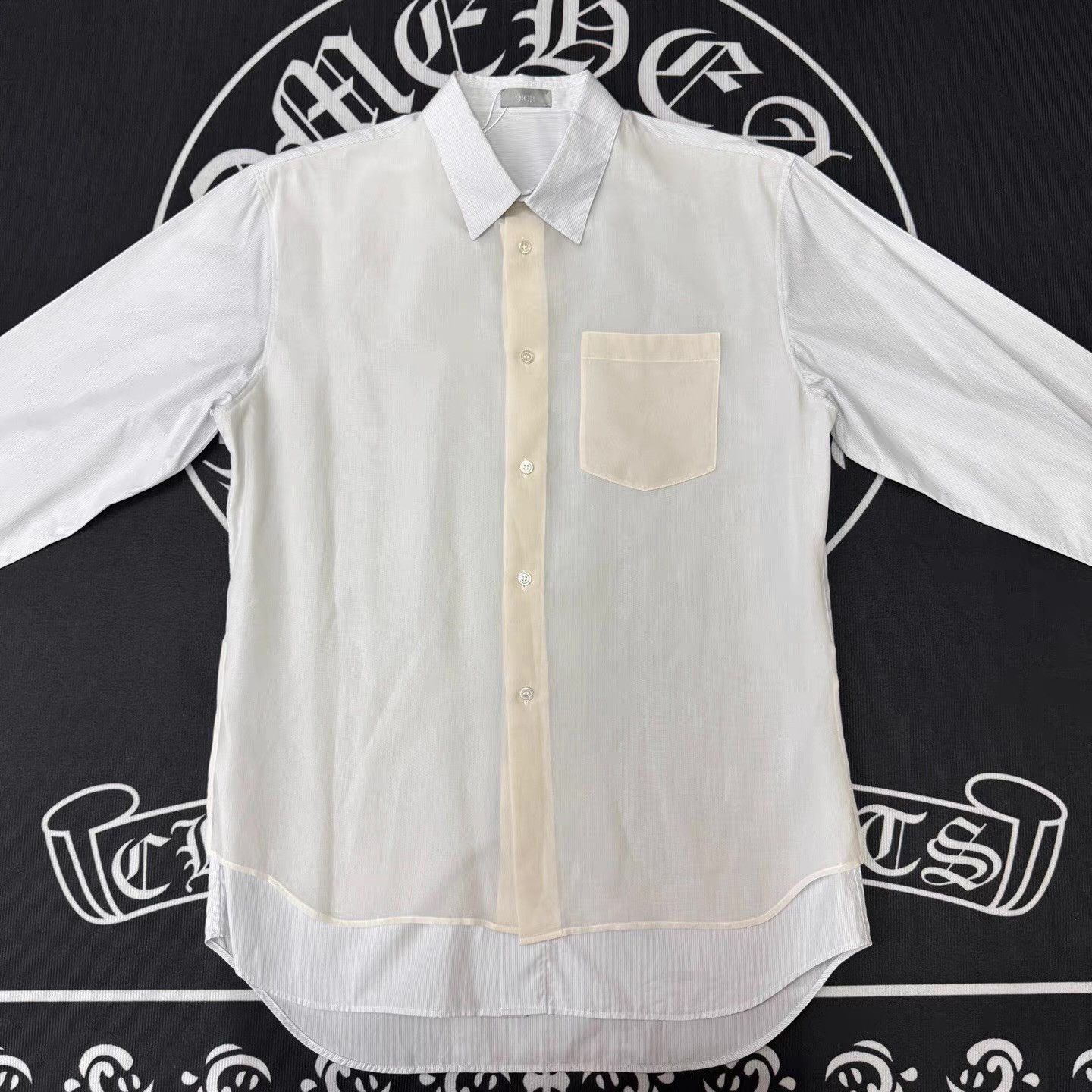 Dior Dior White Two-Layer Fake Two-Piece Shirt Q10 Size US L / EU 52-54 / 3 - 1 Thumbnail