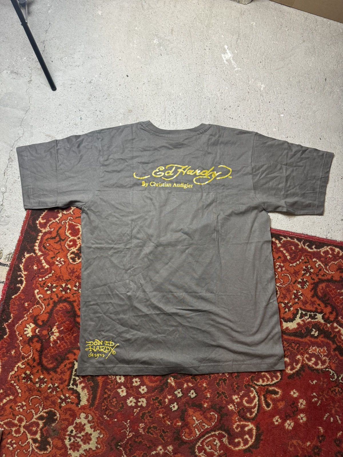 Japanese Brand × Vintage Vintage Y2K Ed Hardy Style Love Kills Skull Girl Logo T shir Size US XL / EU 56 / 4 - 7 Thumbnail