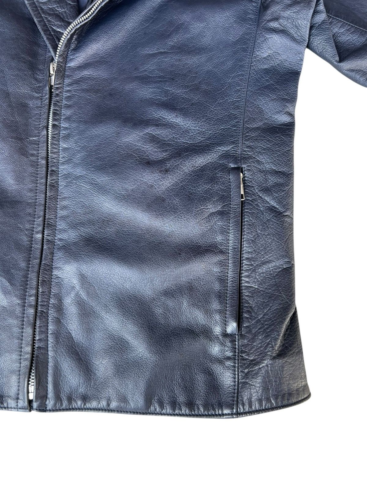 Lad Musician Lad Musician Patina Stains Dark Blue Leather Jacket Size US S / EU 44-46 / 1 - 10 Thumbnail