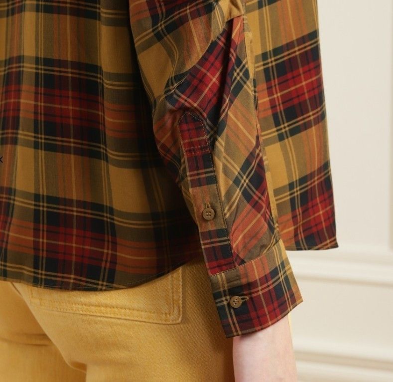 Fred Perry Fred Perry Tartan Button Up Shirt Viscose Brown Size US 4 Size S / US 4 / IT 40 - 13 Thumbnail