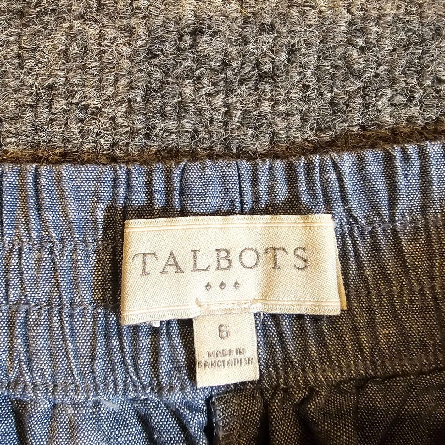 Talbots Talbots Pants Womens 6 Blue Straight Leg Cropped Flat Front Classic Casual Basic Pants Size 28" / US 6 / IT 42 - 4 Thumbnail