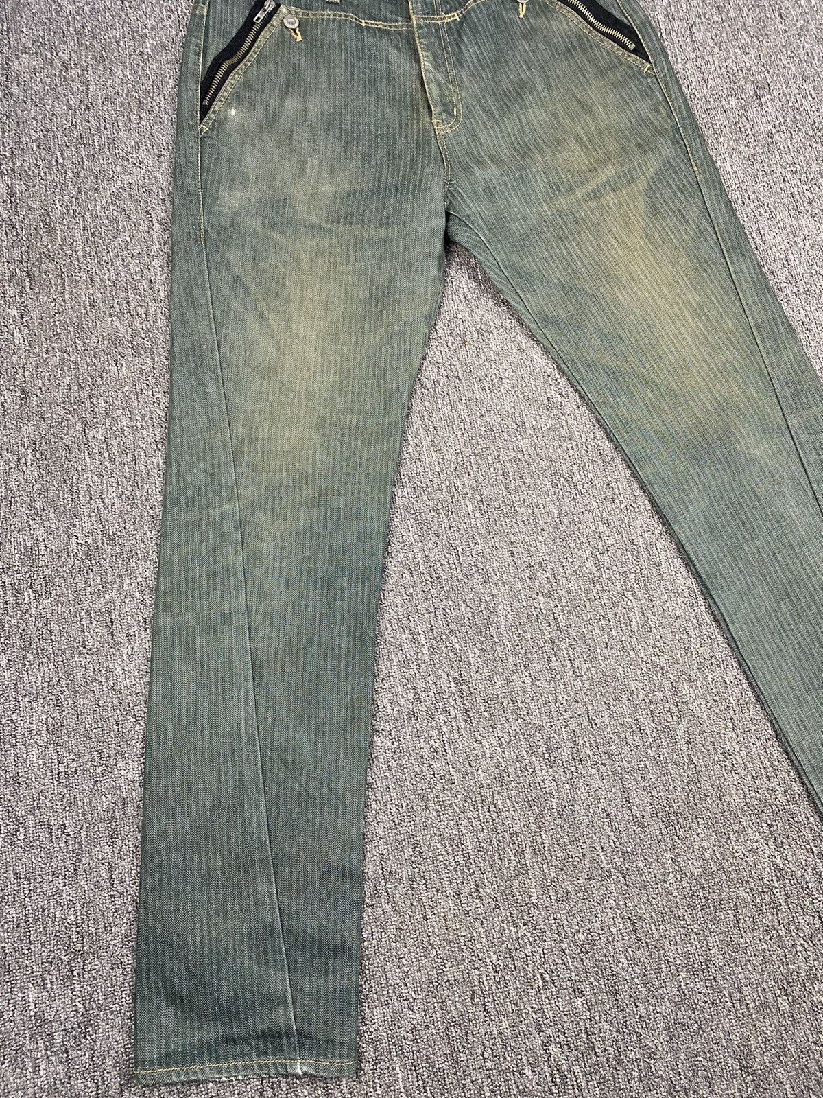 Japanese Brand Two Way Flare Herringbone Jeans Size US 32 / EU 48 - 4 Thumbnail
