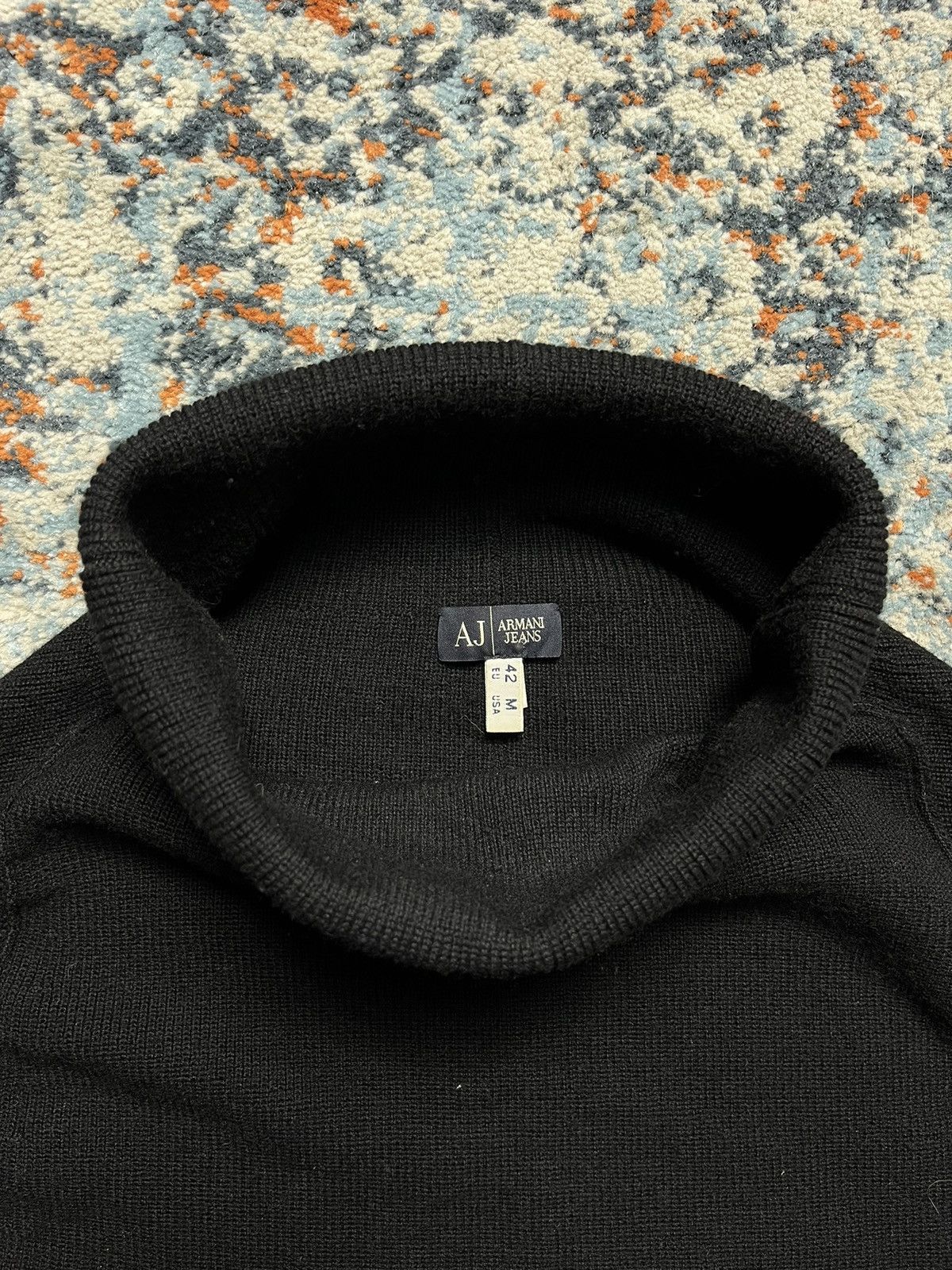 Armani Exchange × Designer Vintage 00s Armani Jeans turtleneck sweater with pockets Size M / US 6-8 / IT 42-44 - 4 Thumbnail