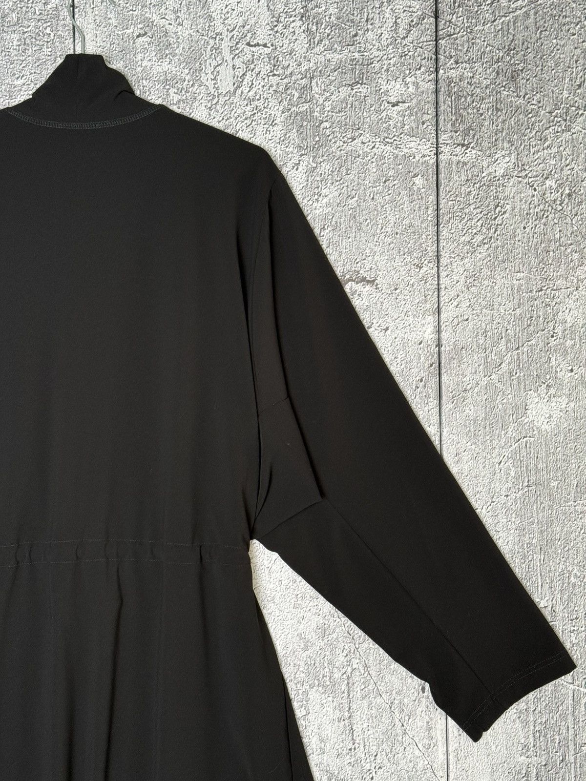 OSKA OSKA Black Lagenlook Duster Robe Open Front Cardigan Coat Size L / US 10 / IT 46 - 8 Thumbnail