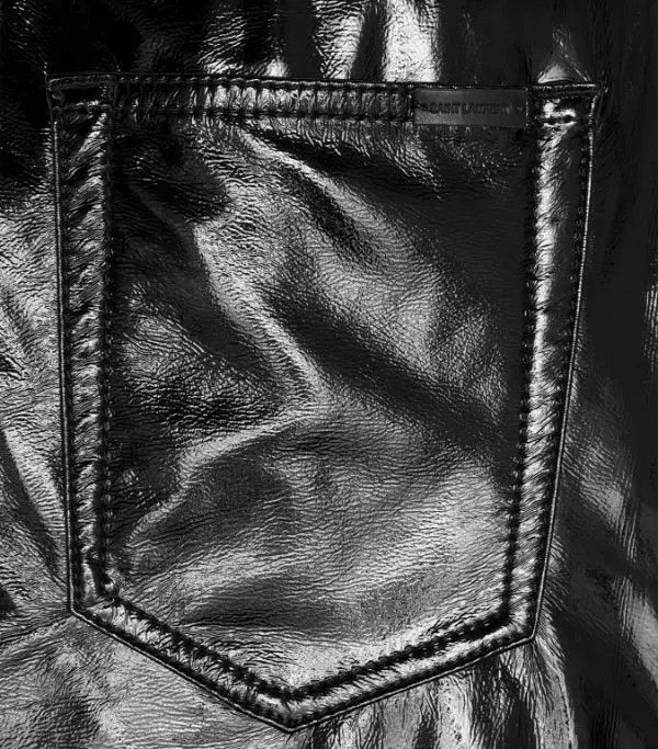 Saint Laurent Paris o1s1wg111224 Skinny-fit Jeans in Lacquered in Black Size US 30 / EU 46 - 2 Thumbnail