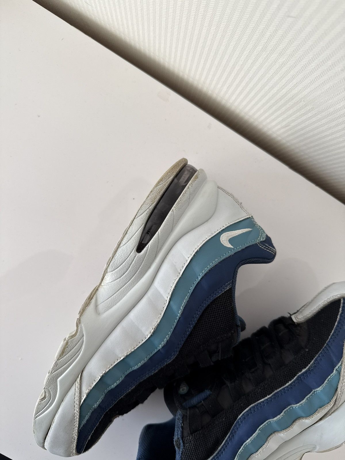 Nike Vintage Nike Air Max 95 Y2K Rare Drill Sk8 Ocean Sneakers Size US 7 / EU 40 - 16 Thumbnail