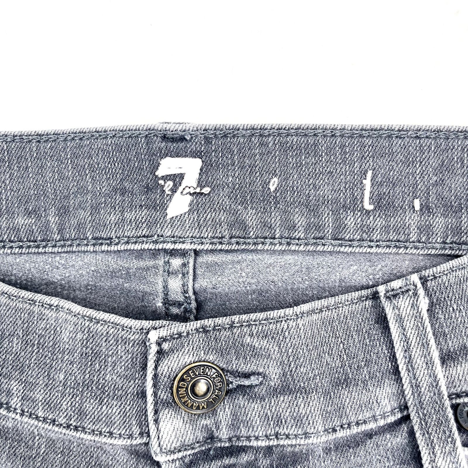 7 For All Mankind 7for All Mankind Faded Gray Distressed Washed Straight 33/14 Size 36" / US 14 / IT 50 - 2 Thumbnail
