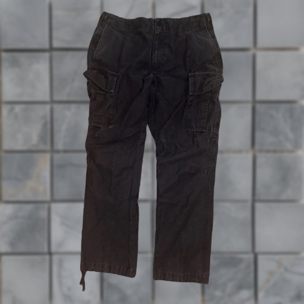 Pacsun VINTAGE PacSun Buckle Back Cargo Pants Black 34x30 Y2K Skater Workwear Mens Pants Size US 34 / EU 50 - 1 Thumbnail
