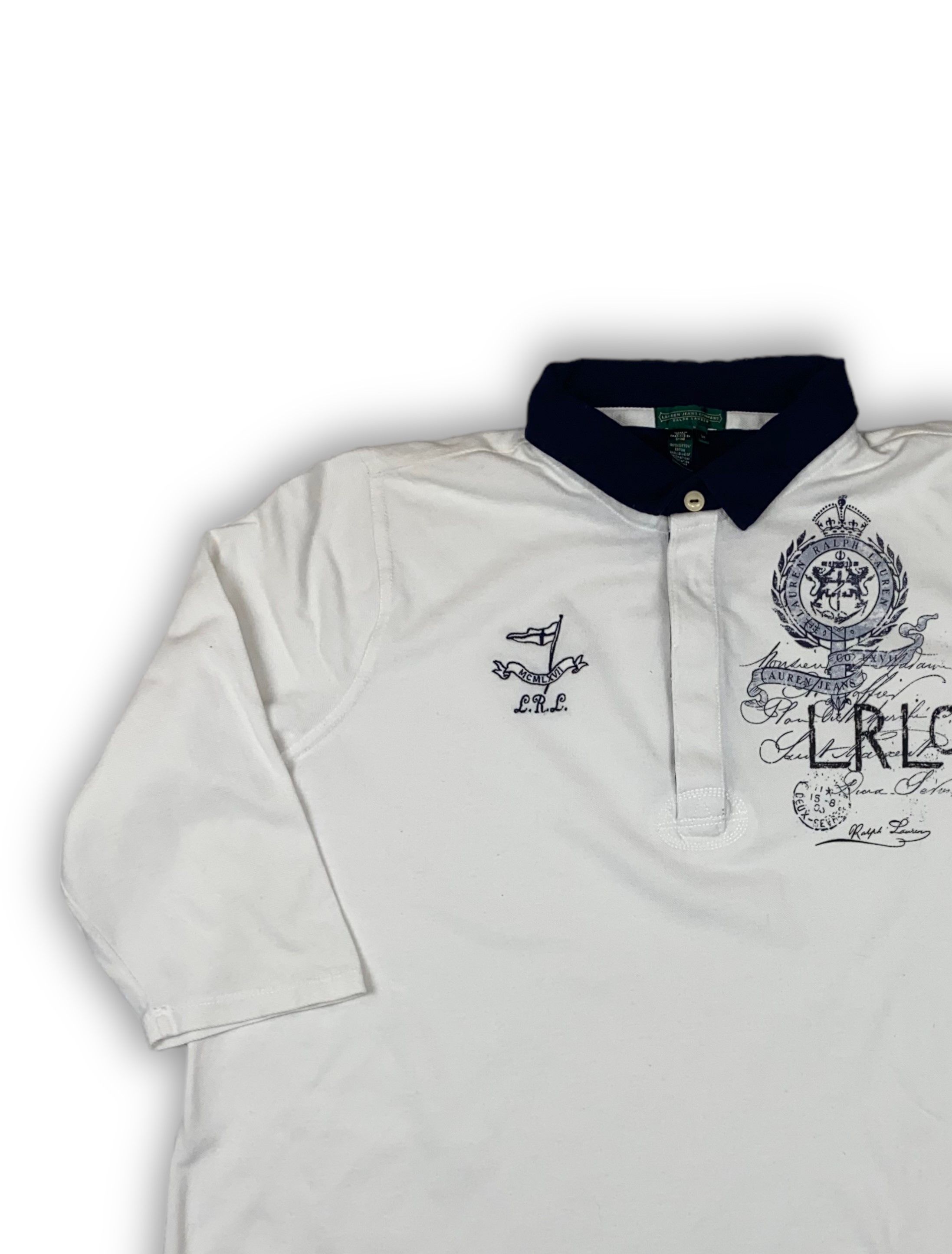 Ralph Lauren Vintage RALPH LAUREN Half Sleeved Rugby Sweatshirt M536 Size US XXL / EU 58 / 5 - 3 Thumbnail