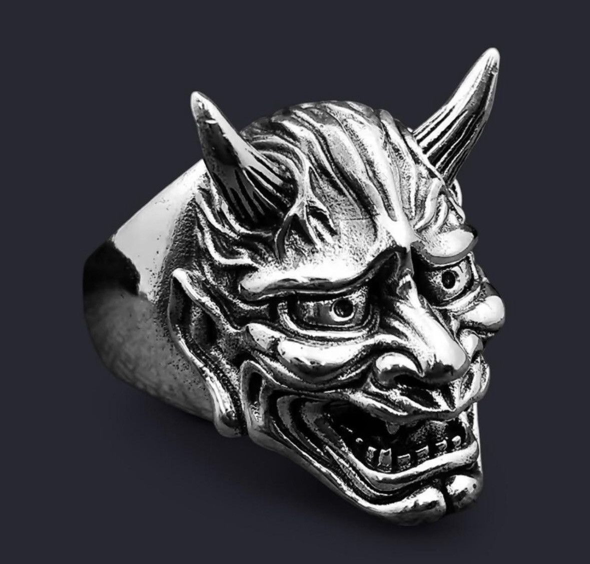 Other Japanese mask ring 👺 Size ONE SIZE - 1 Thumbnail