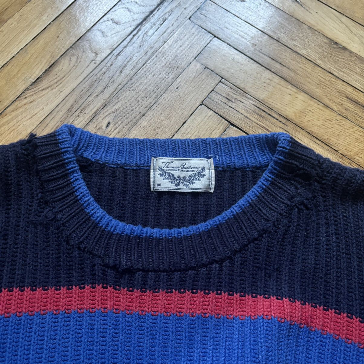 Burberry × Hysteric Glamour × Vintage Vintage 90’s Distressed Thomas Burberry sweater knit Size US L / EU 52-54 / 3 - 6 Thumbnail