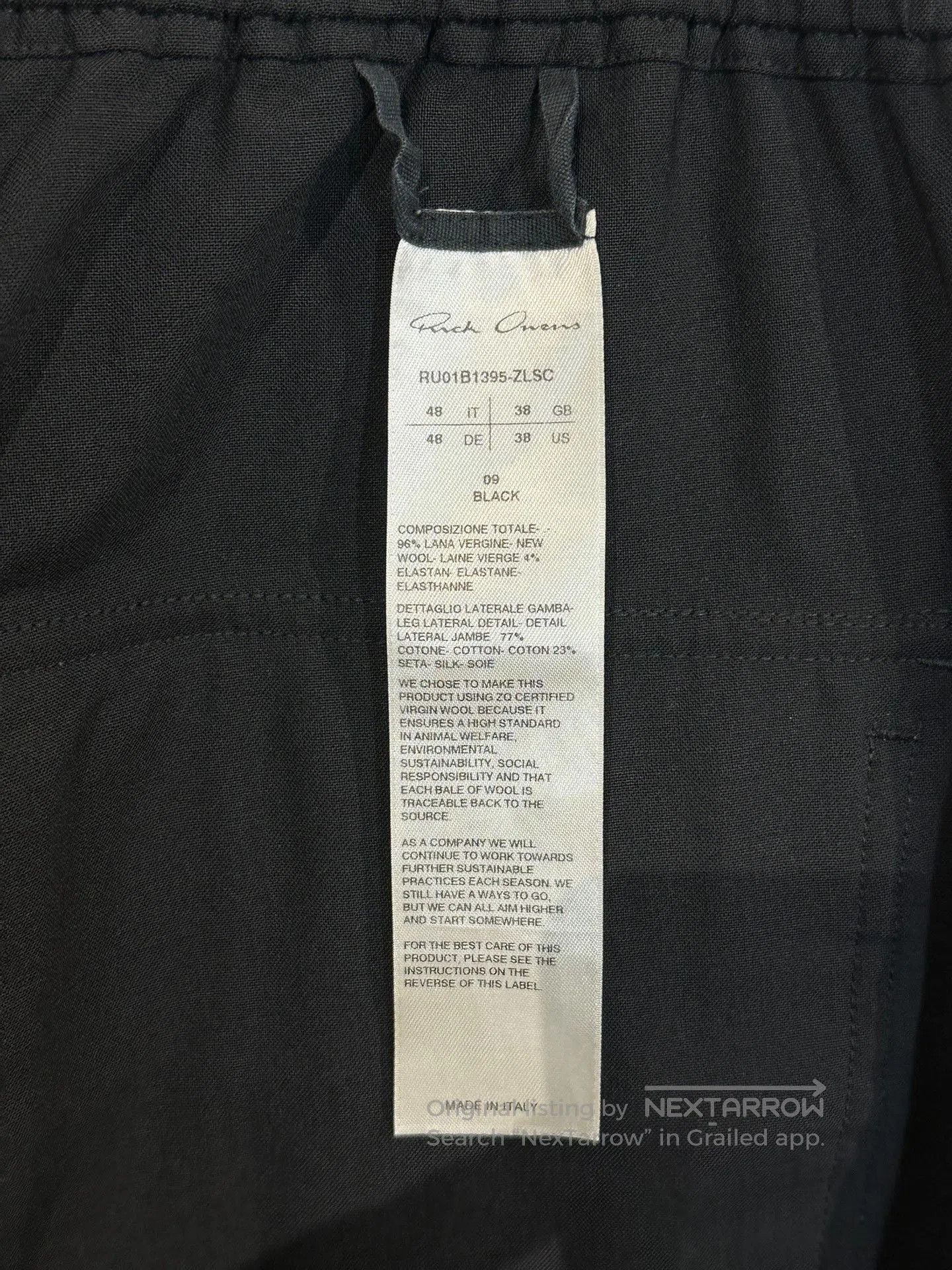 Rick Owens Rick Owens Main Line Webbing Cropped Pants 48. Size US 32 / EU 48 - 6 Thumbnail