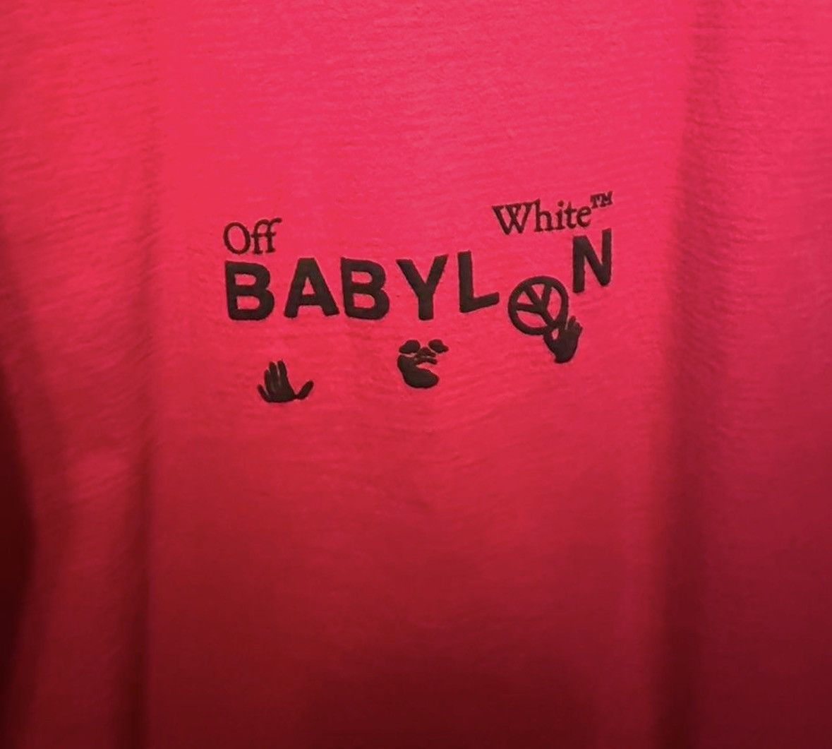 Babylon × Off-White BABYLON X OFF WHITE RED ANARCHY TEE SHIRT Size US L / EU 52-54 / 3 - 3 Thumbnail