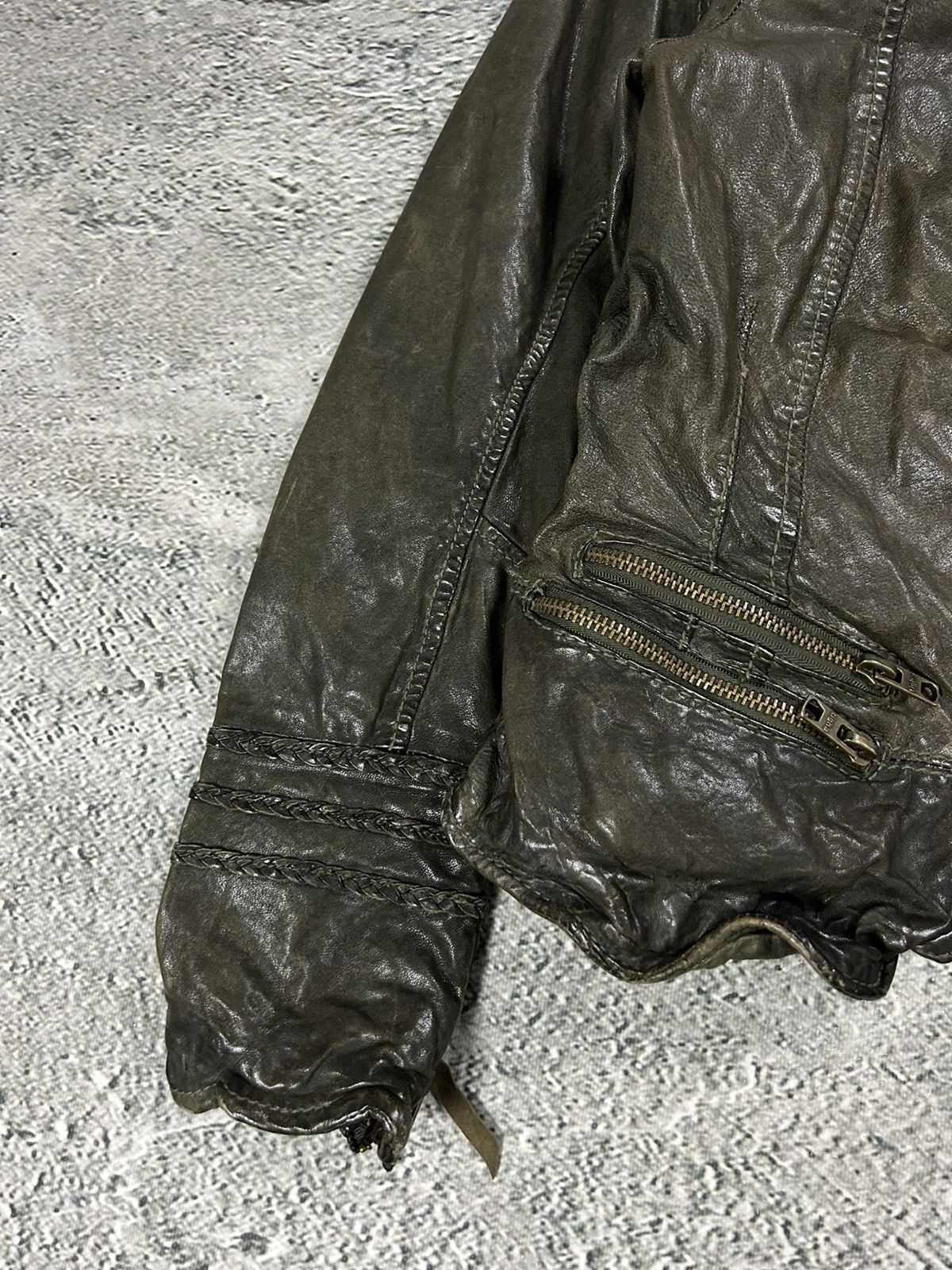 tigha Tigha leather jacket brown vintage avant garde Size S / US 4 / IT 40 - 2 Thumbnail