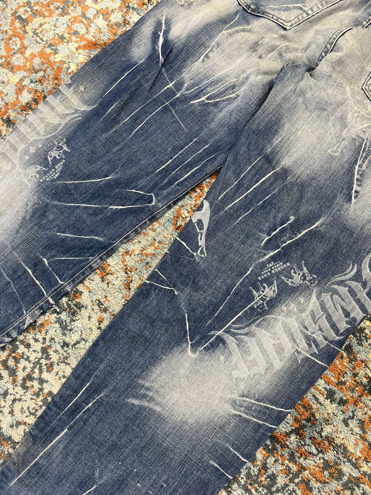 Japanese Brand × Vintage Vintage y2k Amstaff Wear print denim pitbull AOP graphic Size US 34 / EU 50 - 18 Thumbnail