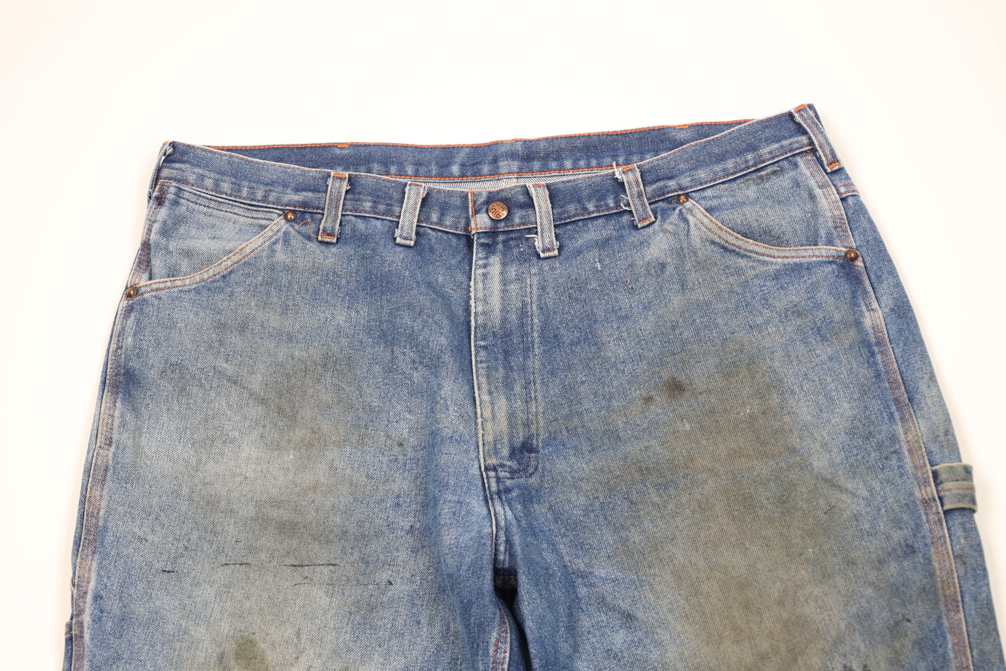 Big Mac Vintage 90s Big Mac Wide Leg Dungaree Denim Jeans Workwear Size US 40 / EU 56 - 2 Thumbnail