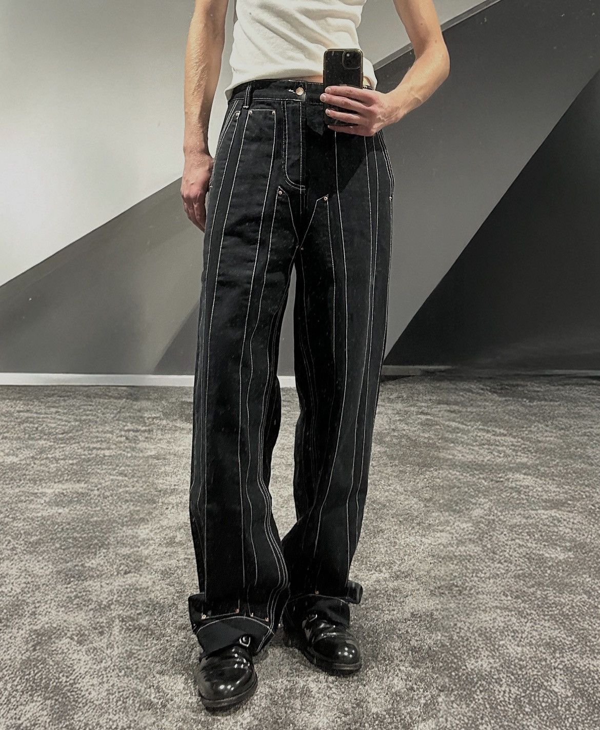 Alex Mullins Alex Mullins Pinstripe Worker Pants Size US 30 / EU 46 - 1 Thumbnail