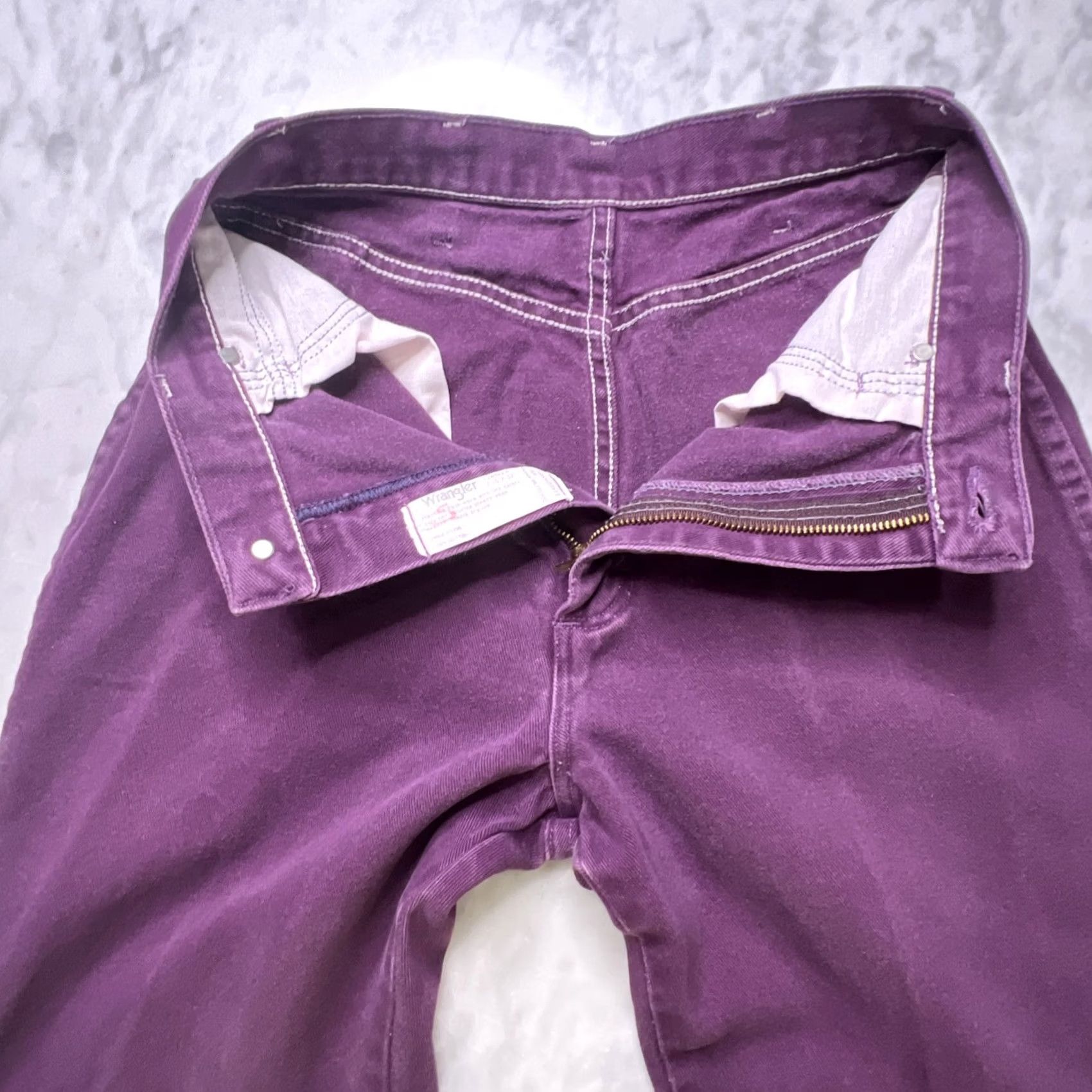 Wrangler VINTAGE Wrangler Bareback Jeans Purple Women’s 7/8x 30 Cotton Southwestern 12NBPKB Size 28" / US 6 / IT 42 - 2 Thumbnail