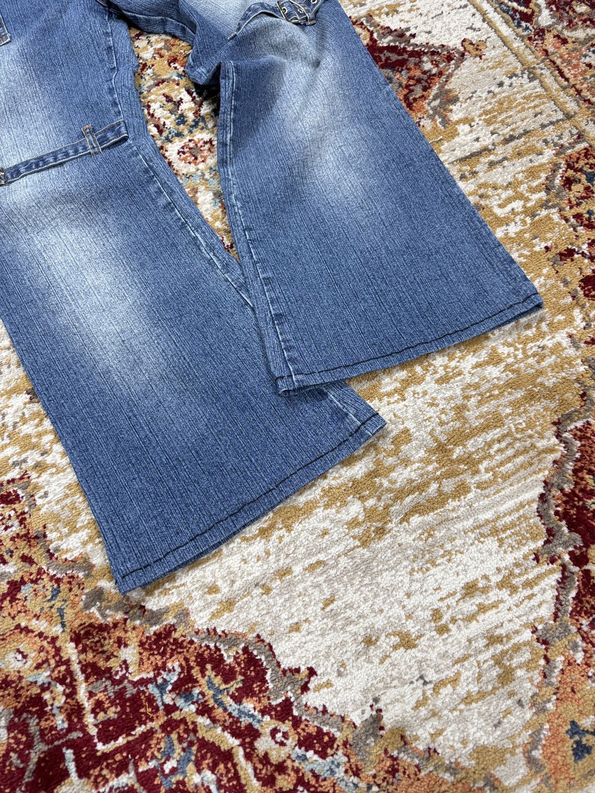 Japanese Brand ᶠᵃⁿᶜʸᵍᵘʸ Y2K Flared Denim Boootcut Flared Jeans Cargo Pant Size US 34 / EU 50 - 2 Thumbnail