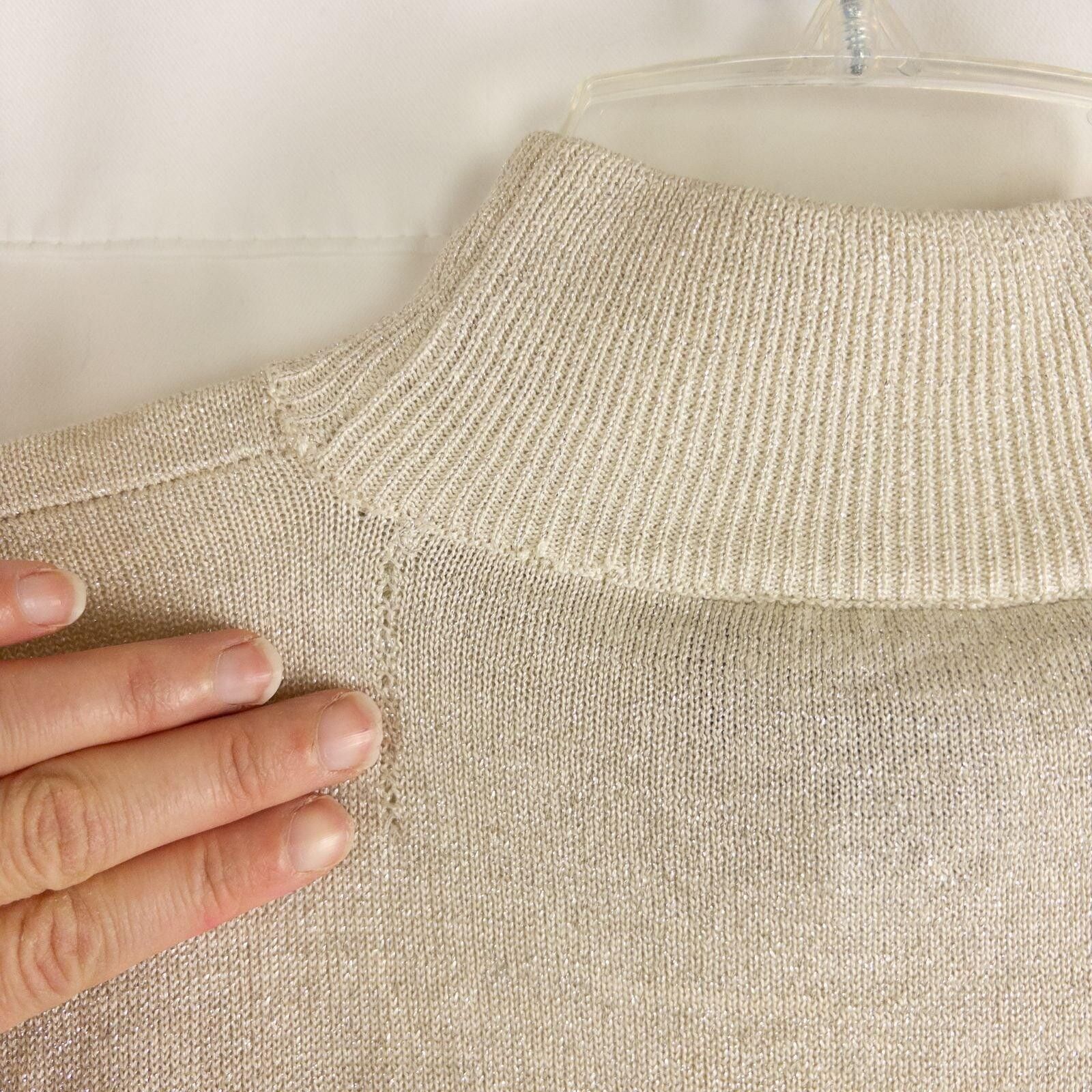 Other August Silk Silver Gold Solid Sweater Womens Medium Size M / US 6-8 / IT 42-44 - 9 Thumbnail