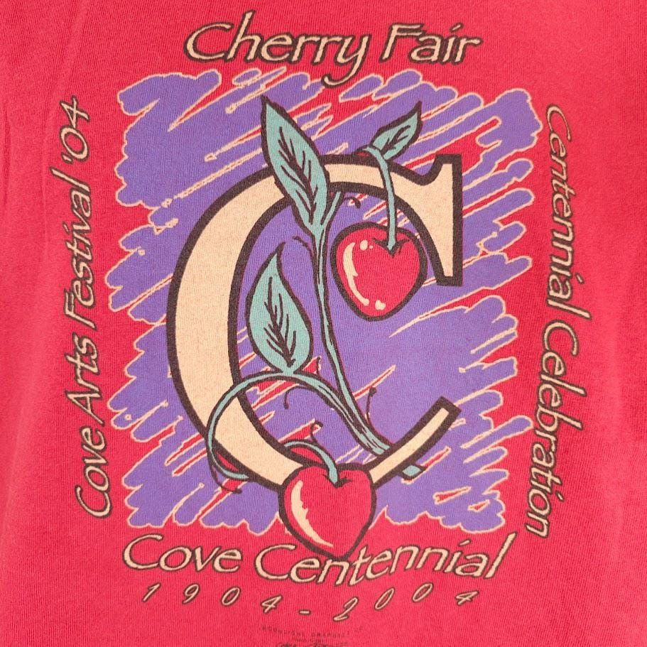Vintage Vintage Cherry Fair T Shirt Mens Size XL Red Y2K Cove Arts Size US XL / EU 56 / 4 - 2 Thumbnail