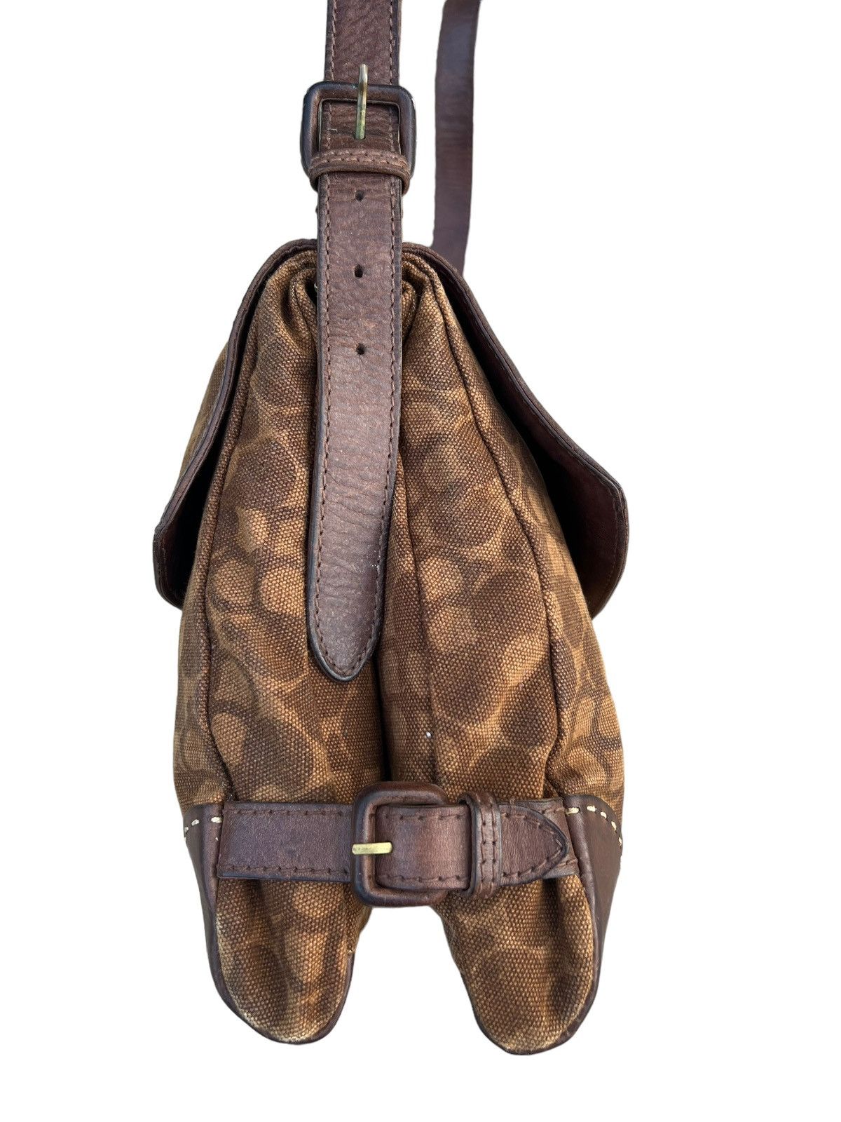 Japanese Brand Genten Japan Hybrid Canvas Leather Bag Size ONE SIZE - 10 Thumbnail