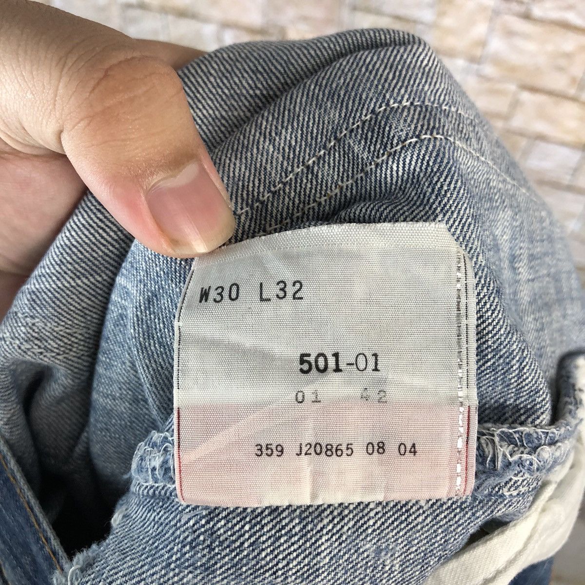 Levi's 501 Levis Blue Distressed Denim Pants #A970 Size US 30 / EU 46 - 21 Thumbnail