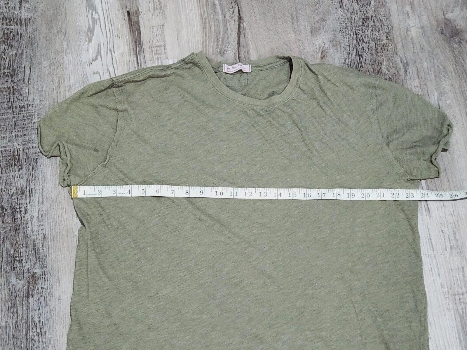 Designer We The Free Shirt Medium Green Short Sleeve By Free People Size M / US 6-8 / IT 42-44 - 4 Thumbnail