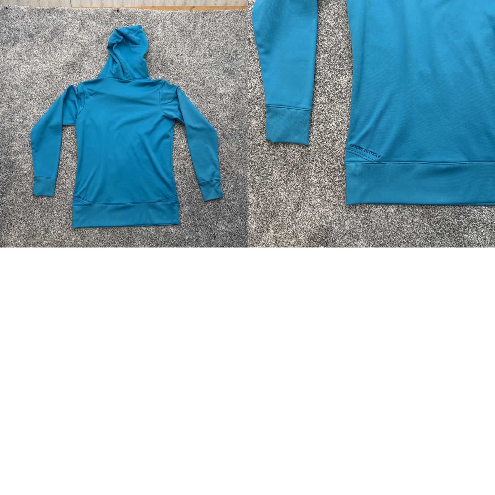 Under Armour Under Armour Hoodie Womens Small Blue Pullover Kangaroo Pocket Lightweight Athletic Sports Outdoor Logo Size S / US 4 / IT 40 - 8 Thumbnail