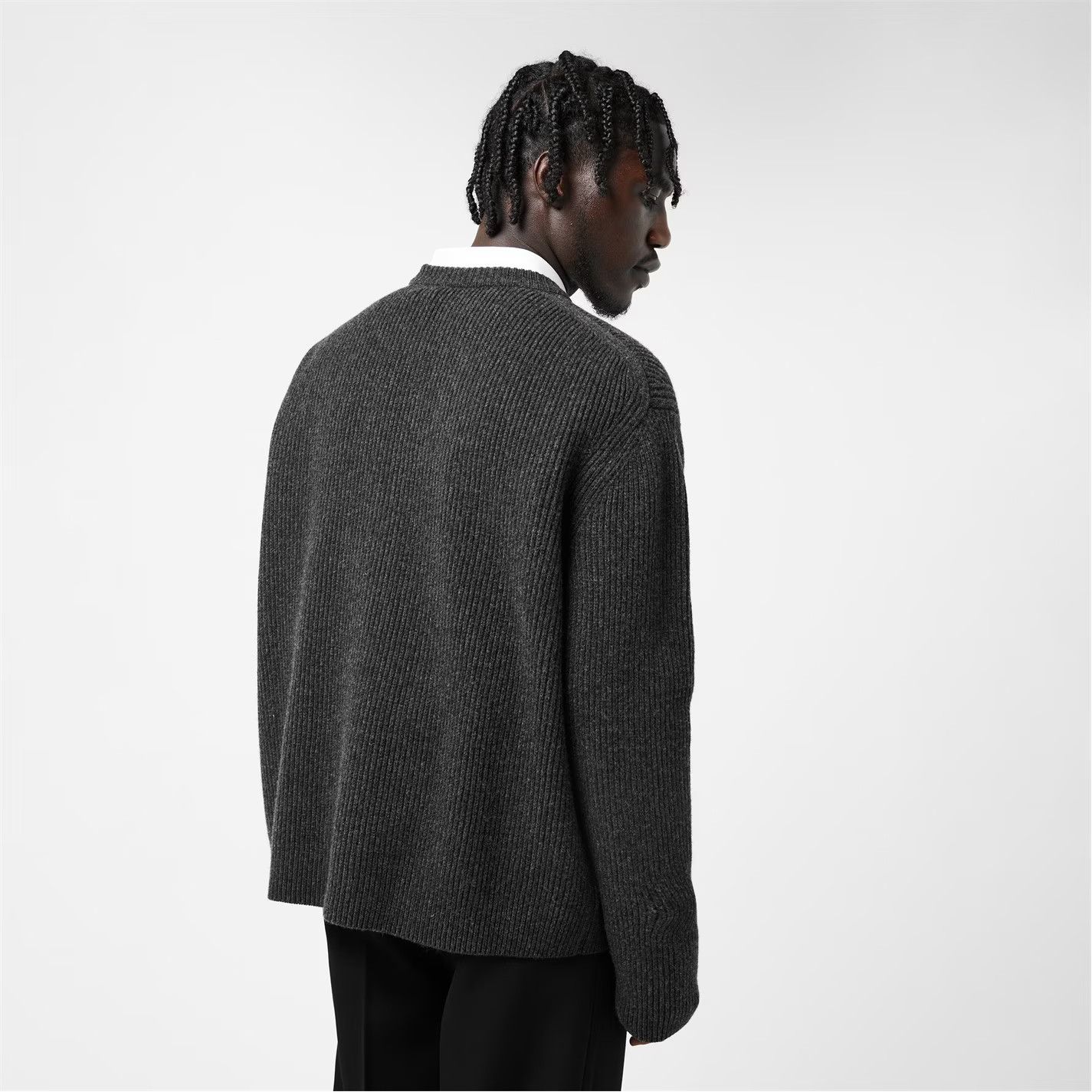 Gucci o1g2r1mq0426 Soft Fabric Crew Neck Jumper in Mid Grey Size US L / EU 52-54 / 3 - 5 Thumbnail