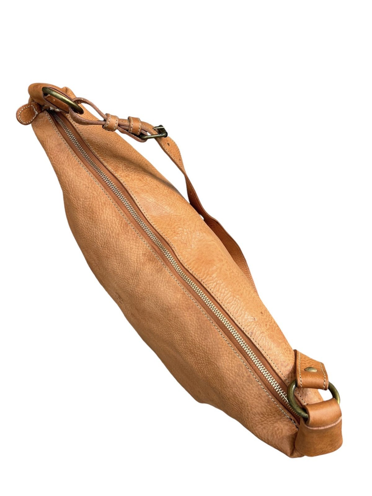Japanese Brand × Leather CI-VA Japan Faded Patina Leather Bag Banana Size ONE SIZE - 19 Thumbnail